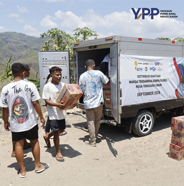 YPP Emtek Media Jangkau Manggarai Timur Salurkan Bantuan Gempa meranti dan Layanan Psikososial Anak